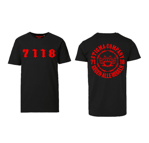 7118 T-Shirt sw - rt - T-Shirt von Stigma Company