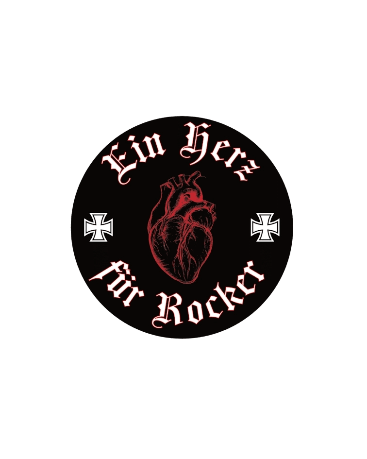 Ein Herz für Rocker Sticker - Sticker von Stigma Company
