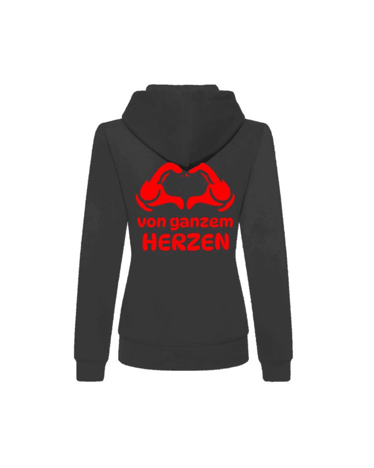 F*CK DICH von ganzem Herzen Hoodie sw - rt - Hoodie von Stigma Company