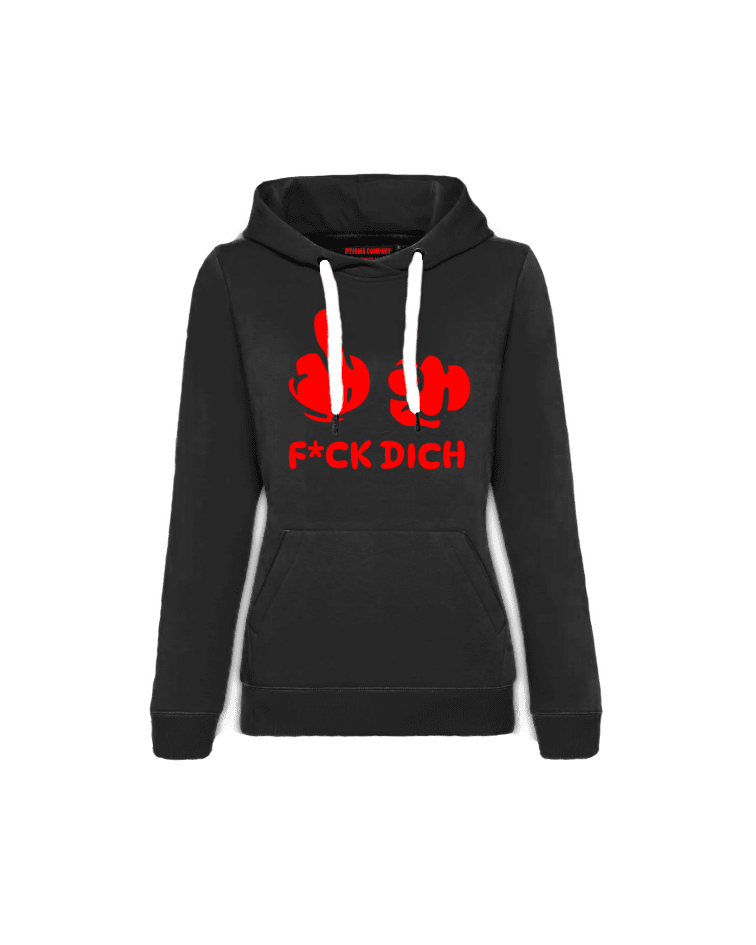 F*CK DICH von ganzem Herzen Hoodie sw - rt - Hoodie von Stigma Company