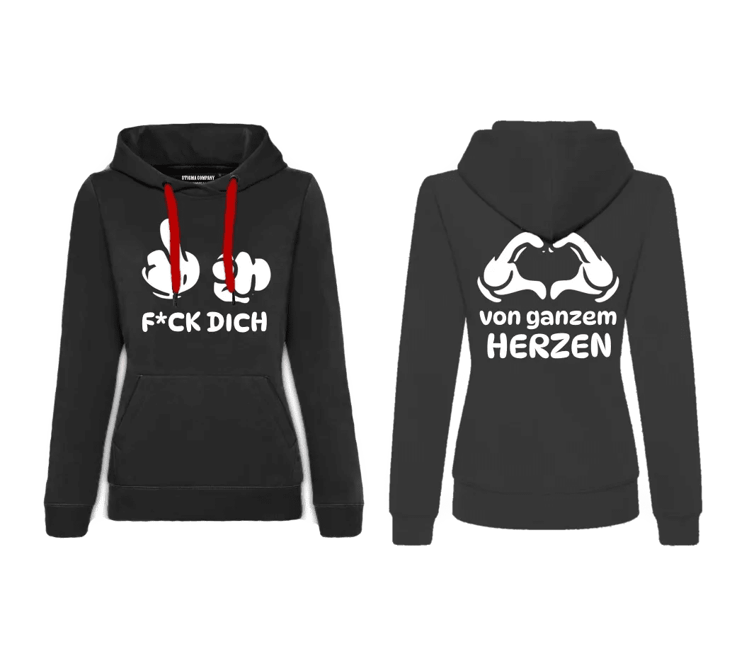 F*CK DICH von ganzem Herzen Hoodie sw - ws - Hoodie von Stigma Company