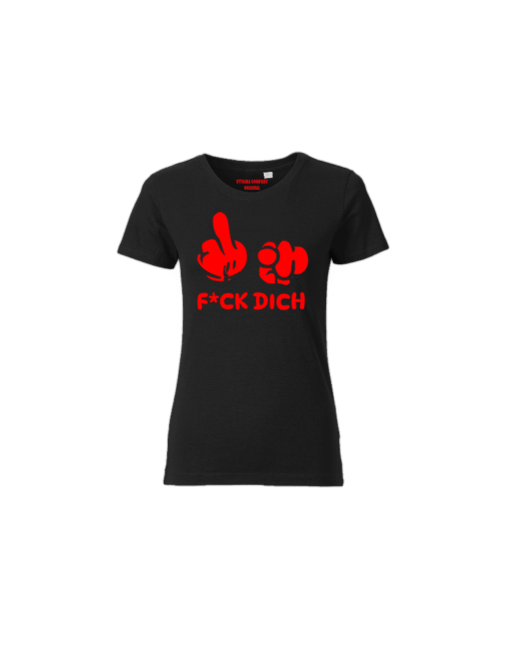 F*CK DICH von ganzem Herzen T-Shirt sw - rt - T-Shirt von Stigma Company