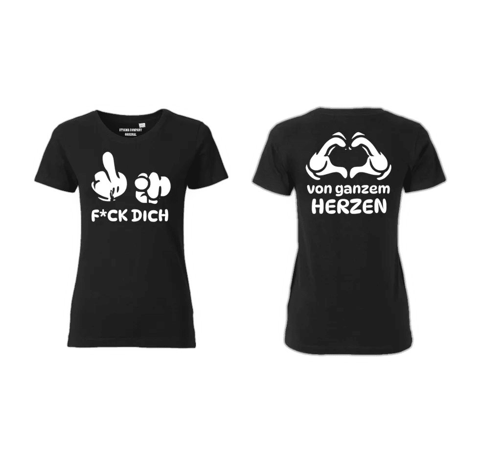 F*CK DICH von ganzem Herzen T-Shirt sw - ws - T-Shirt von Stigma Company