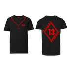 Raute 13 T-Shirt sw - rt - T-Shirt von Stigma Company