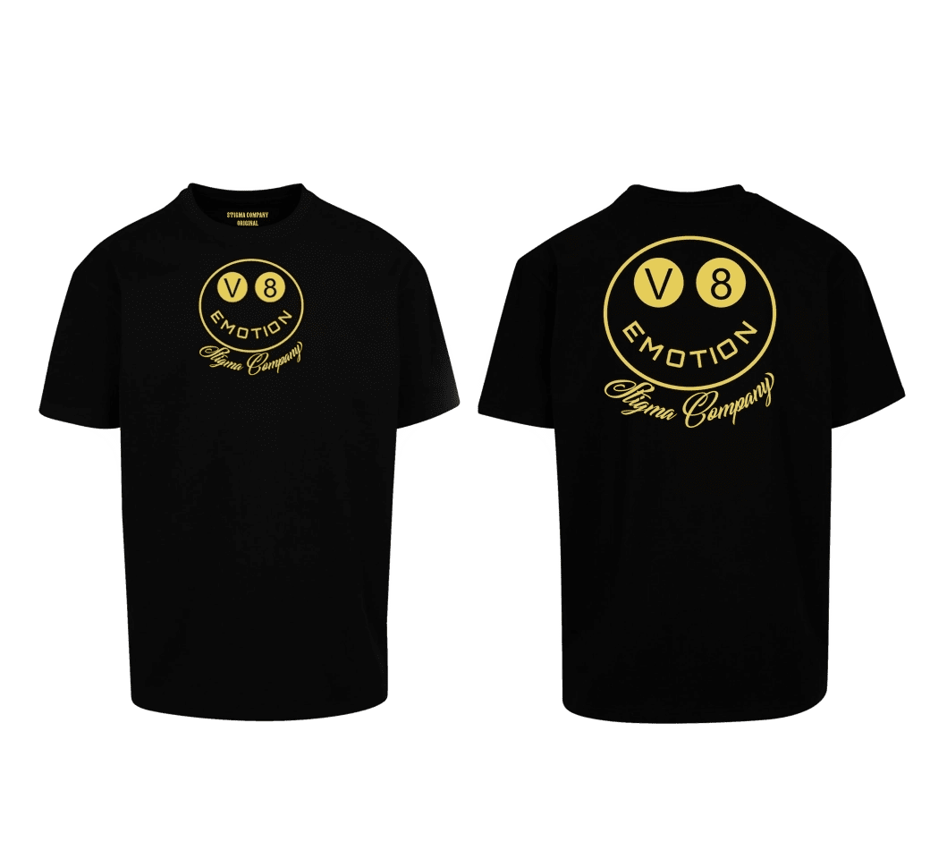 V8 Emotion Premium T-Shirt sw - ge - T-Shirt Oversize von Stigma Company